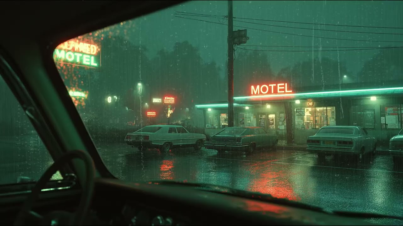 Calm Rainy Car Window View with Soothing Rain Sounds for Escape and Sleep