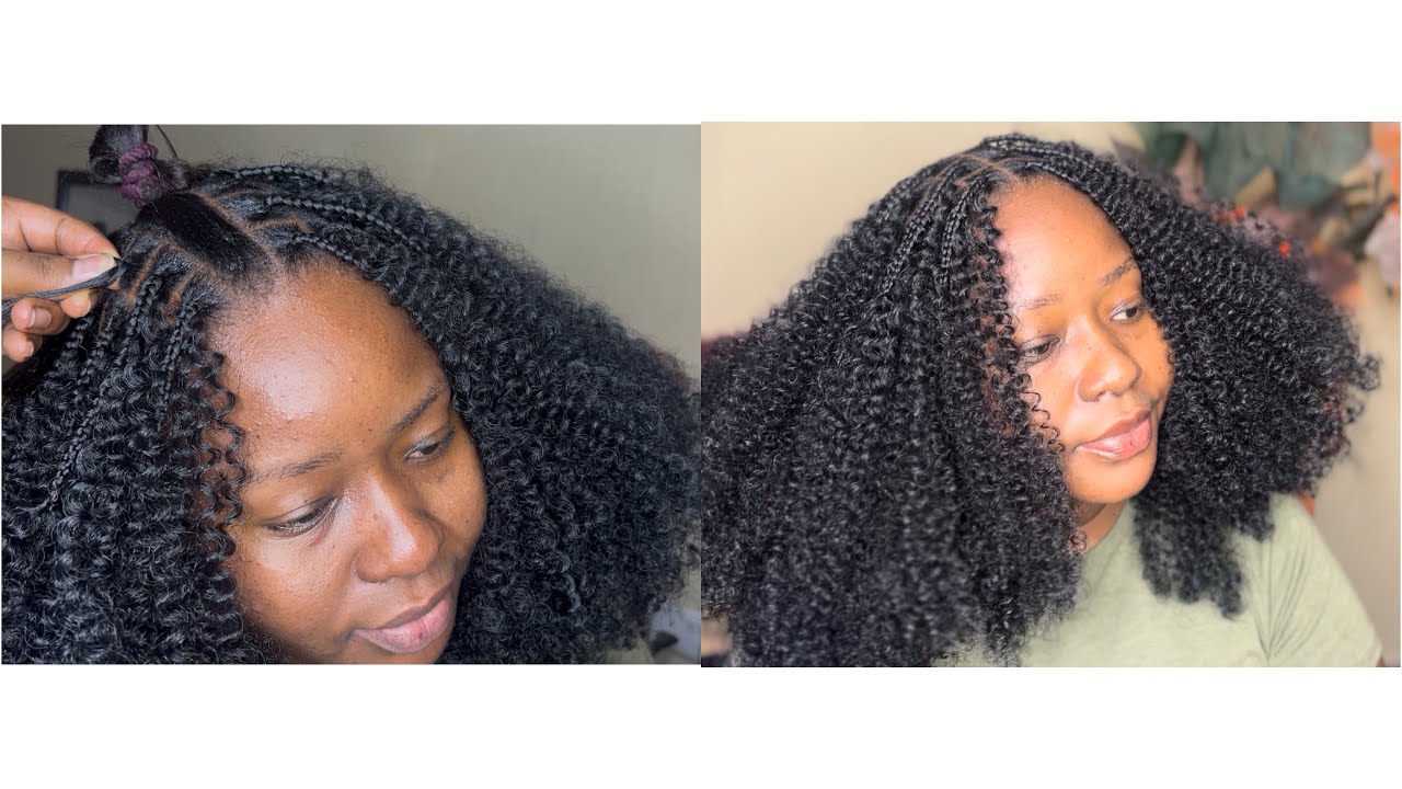 SO PRETTY 😍 knotless afro boho braids using passion twist hair || jifunze kusuka nywele ya boho Afro
