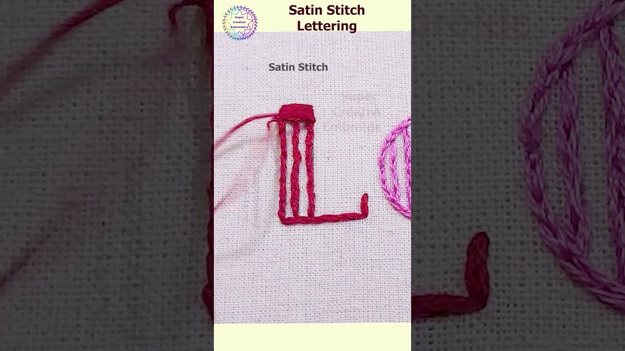 How to embroider Letters I Beginner's Guide to Block Letter Lettering with Hand Embroidery #shorts