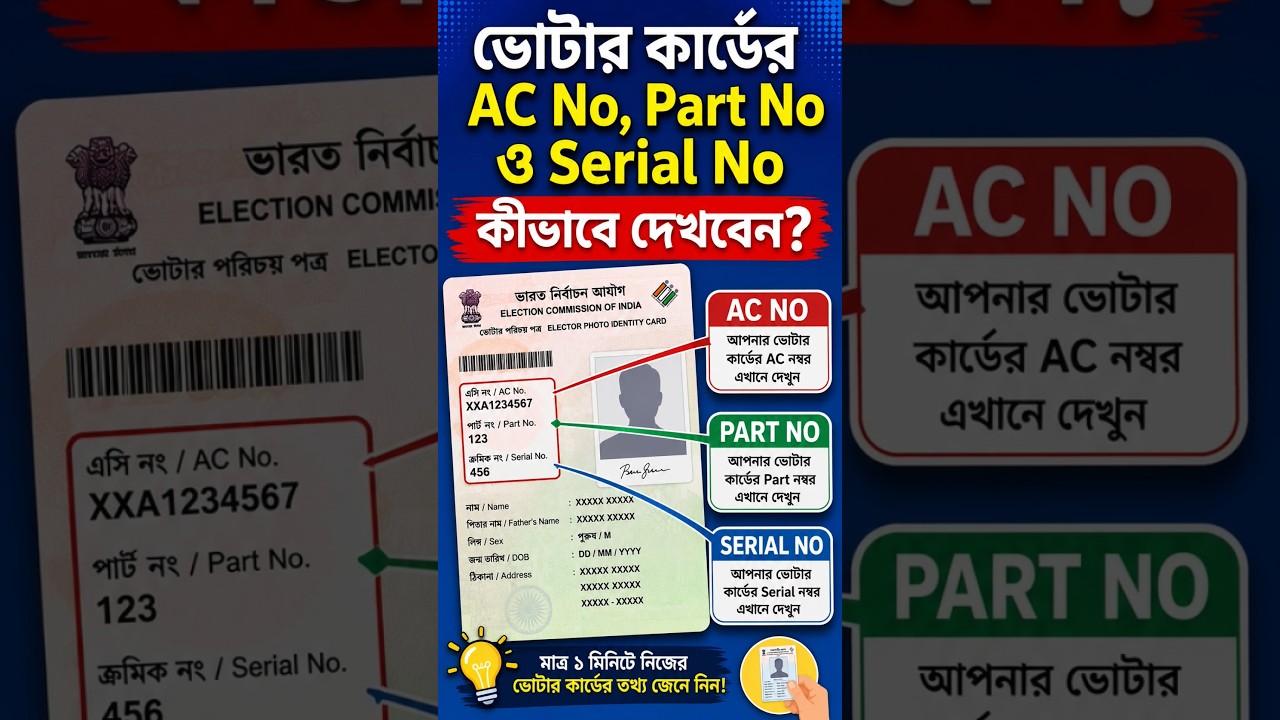 How to Find Voter Card Information | Assembly Constituency (AC Number) | Part Number | Serial Number