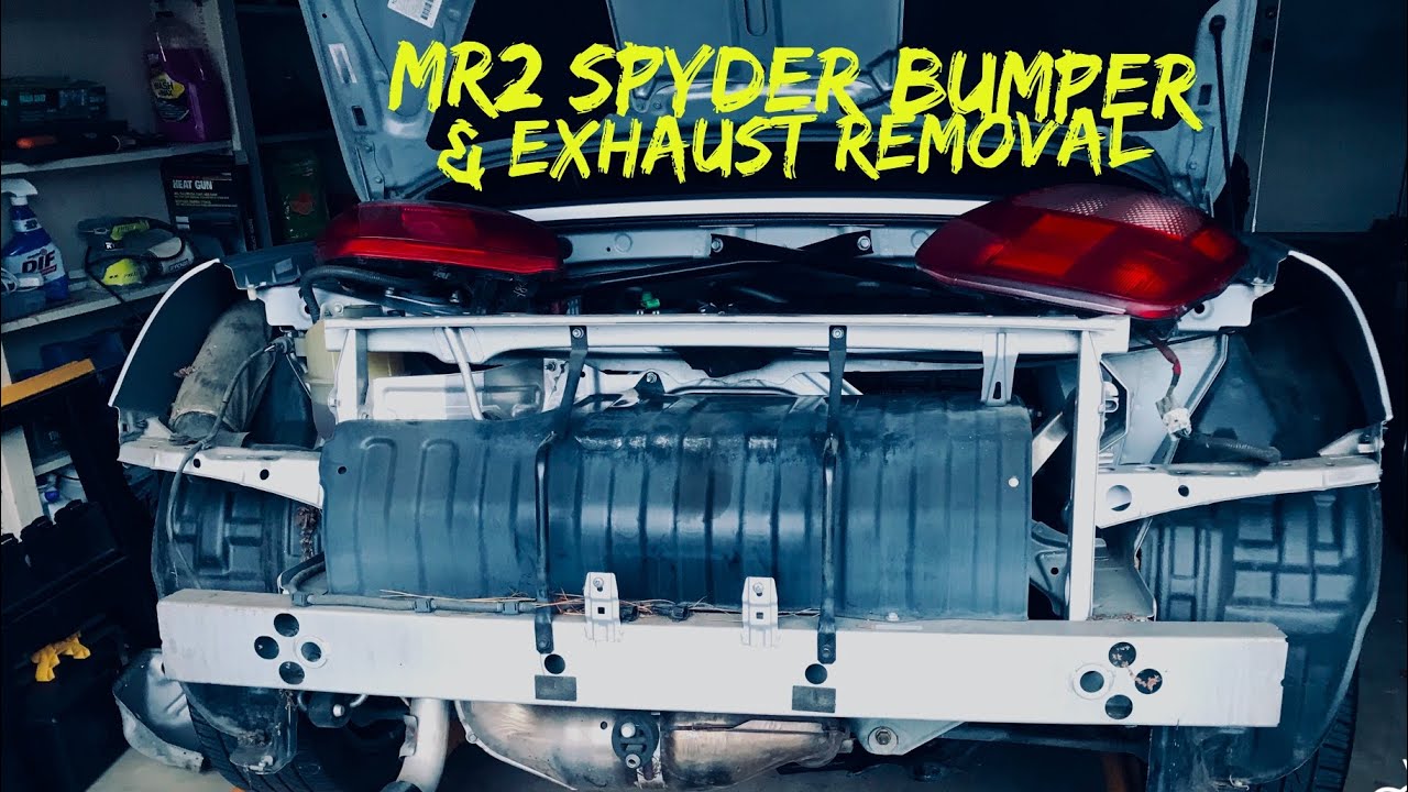 MR2 Spyder Project: how to remove rear bumper, tail lights and exhaust..