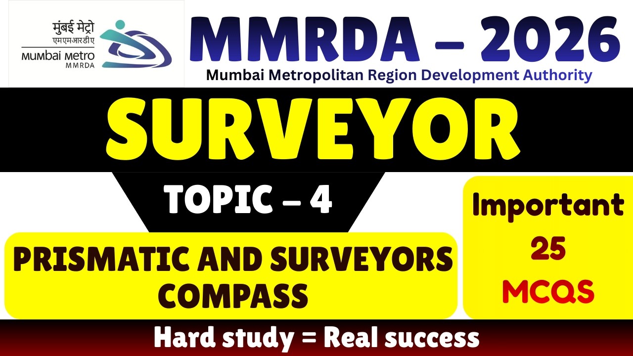 Prismatic and Surveyors Compass MCQS | MMRDA 2026 Surveyor | MMRDA 2026 Surveyor PDF Notes | MMRDA