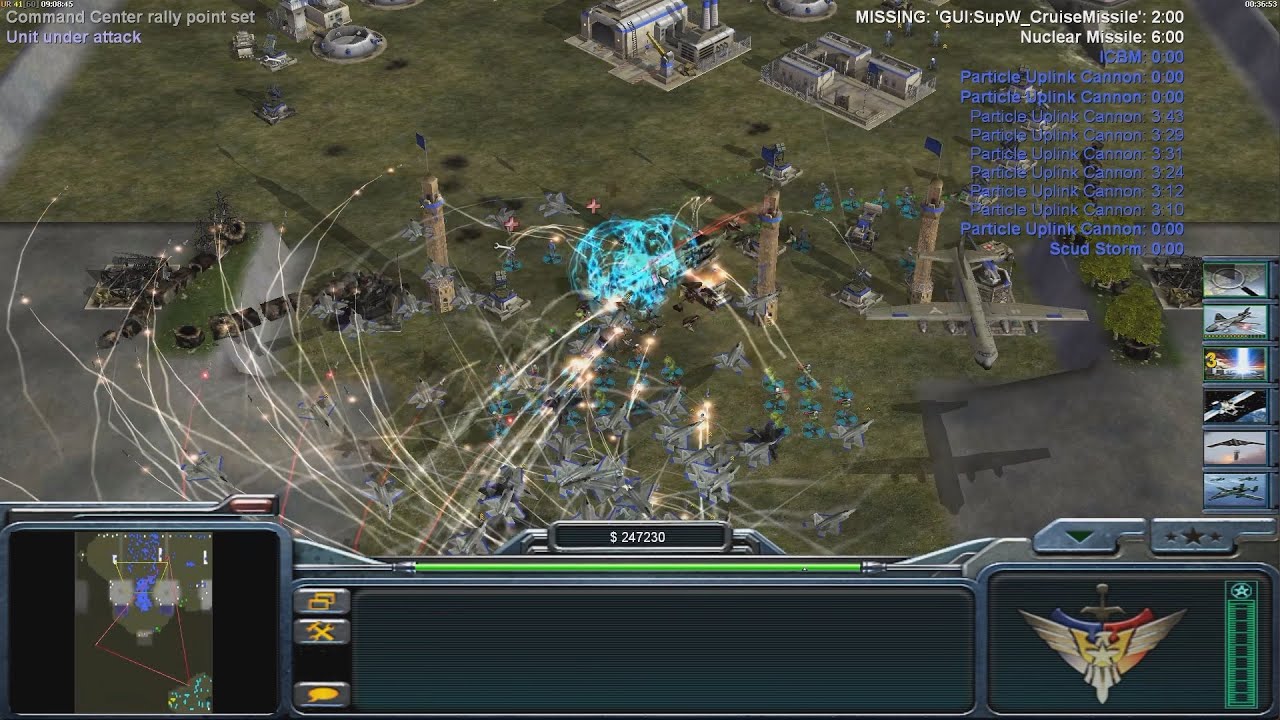 USA Super Weapon - Command & Conquer Generals Zero Hour - 1 vs 7 HARD Gameplay