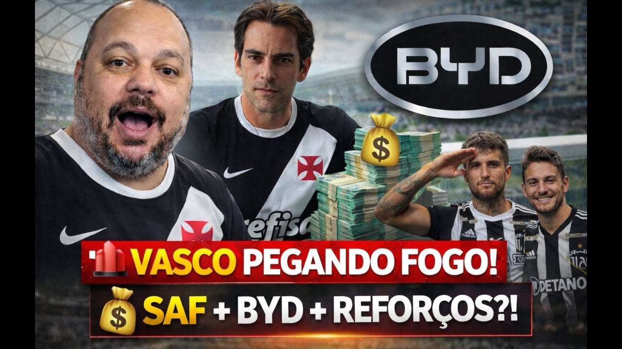 👉 VASCO PEGANDO FOGO! SAF AVANÇA, BYD NO PATROCÍNIO E REFORÇOS NA MIRA!