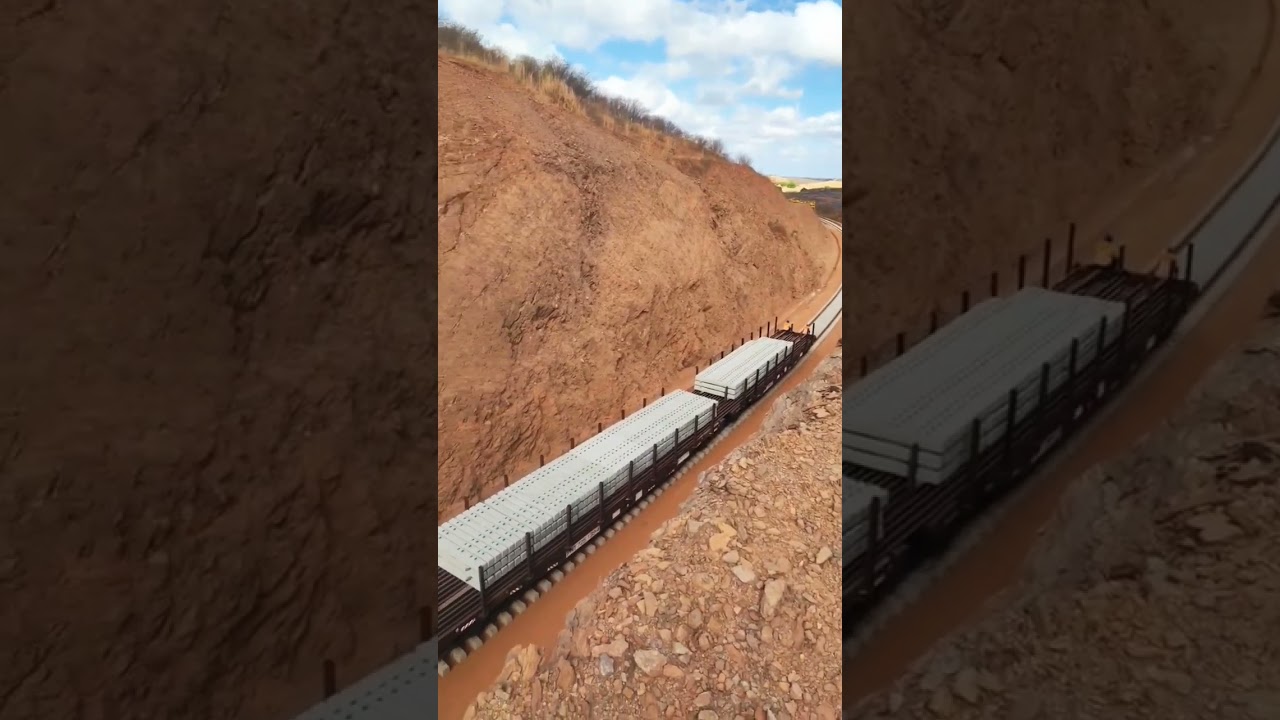 TREM CARREGADO DE BARRAS DE CONCRETO #sitio #shorts