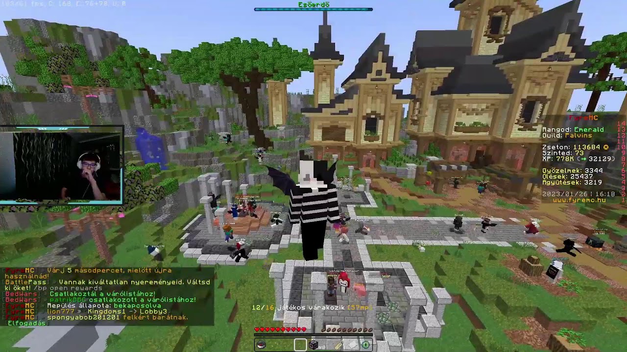 FYREMC BEDWARS LIVE A FYRECOIN SORSOLÁSOKKAL!