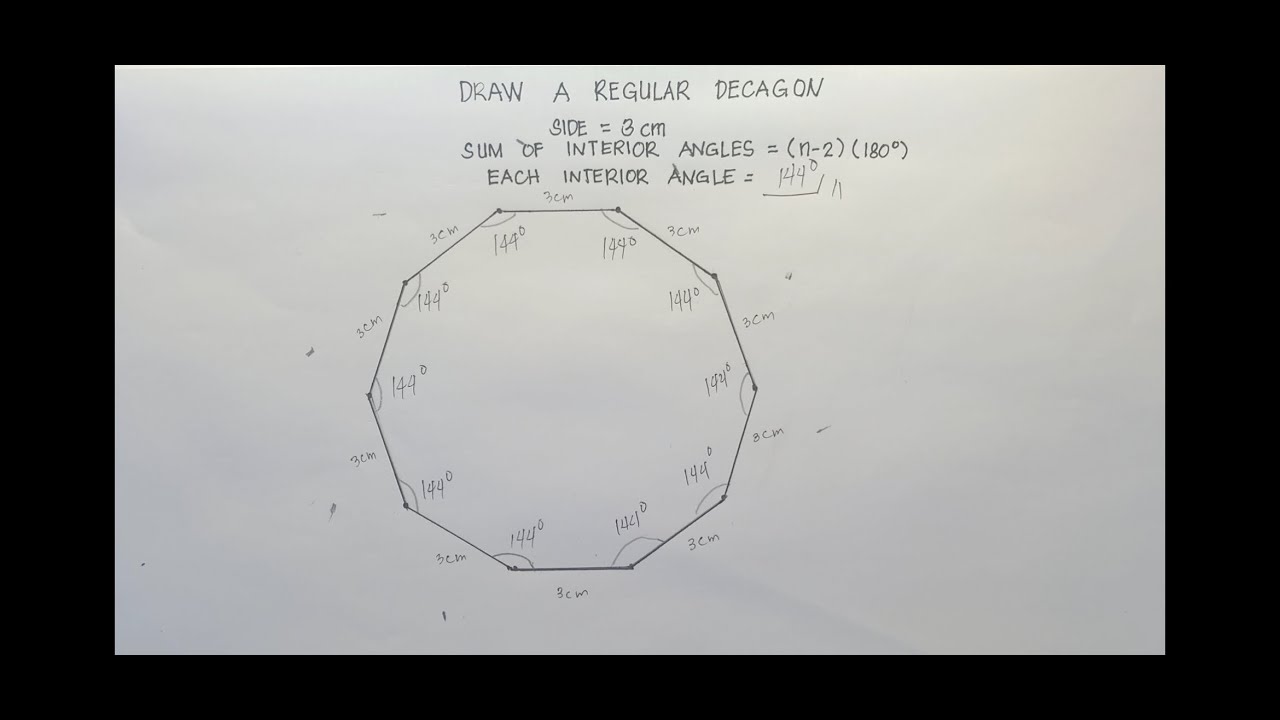 How to Draw a Regular Decagon - Using the Protractor and Ruler | Matatag Curriculum | Grade 7 |
