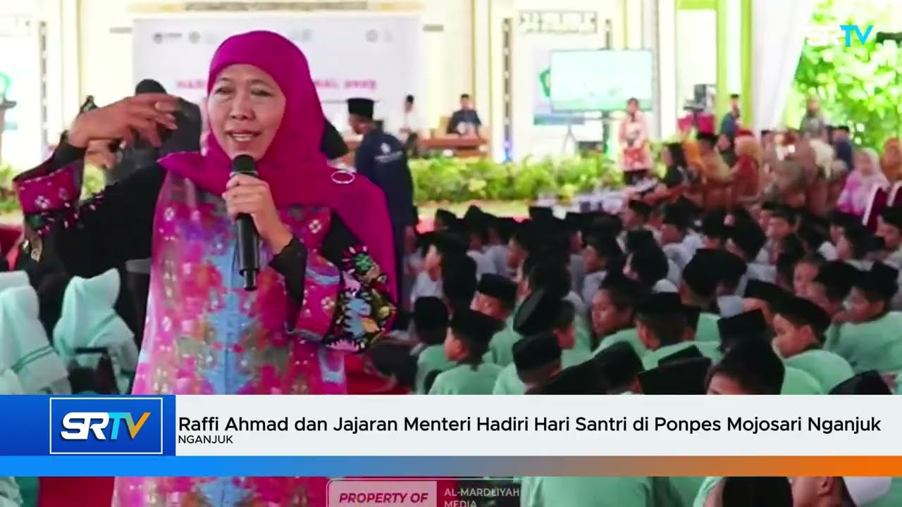 Raffi Ahmad dan Jajaran Menteri Hadiri Hari Santri di Ponpes Mojosari Nganjuk - SRTV