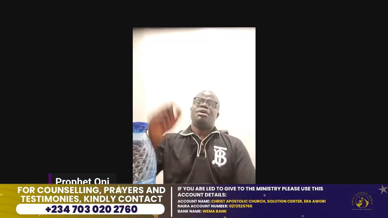 CAC Solution Center Daily Prayer Group With Prophet Oni