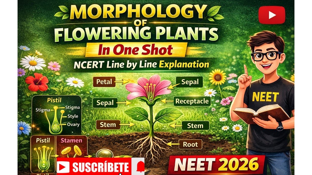 ||MORPHOLOGY OF FLOWERING PLANTS|| LINE BY LINE NCERT || #neet2026 #pw #neet #vedantu #morphology 