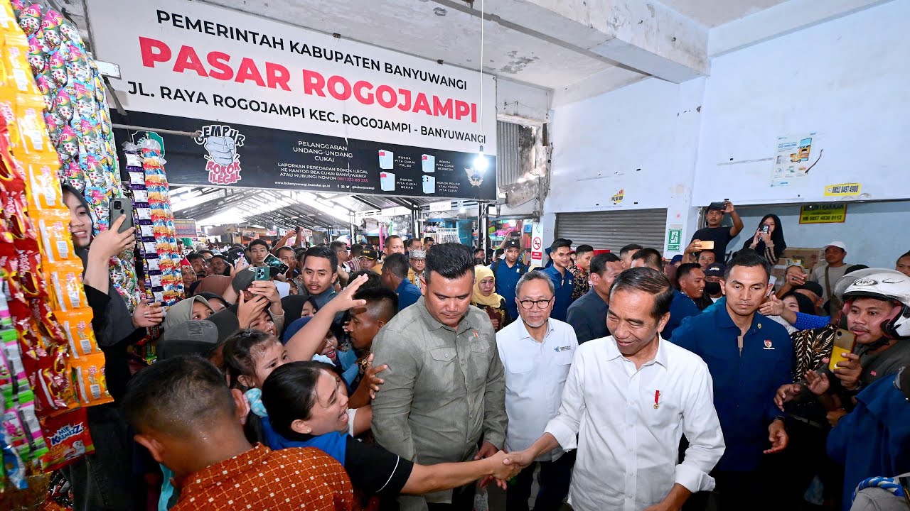 Presiden Jokowi Kunjungi Pasar Rogojampi, Banyuwangi, 27 Desember 2023