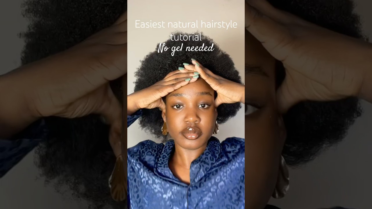 Quick natural hairstyle for short 4c hair. No gel needed🤭🤍 #naturalhairtutorial #4cnaturalhair