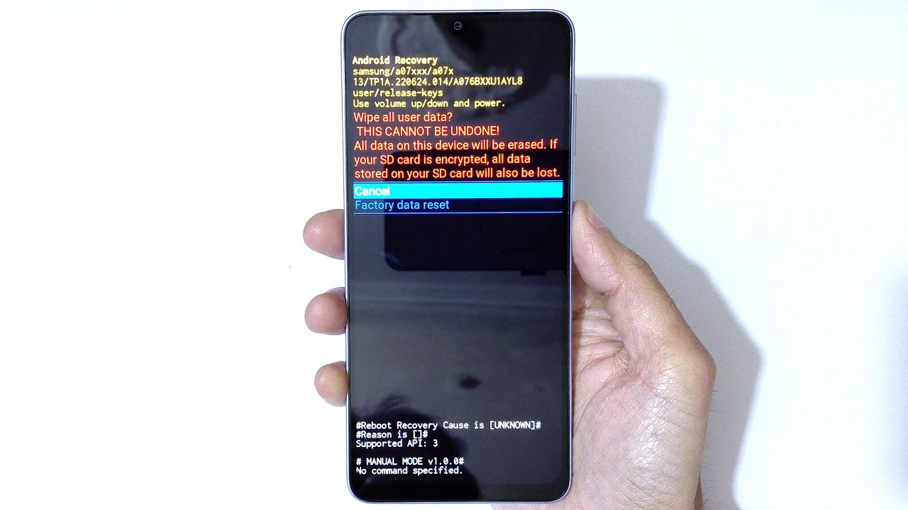 Как выполнить сброс до заводских настроек Samsung Galaxy A07 5G — Забыли пароль/Сброс к заводским...