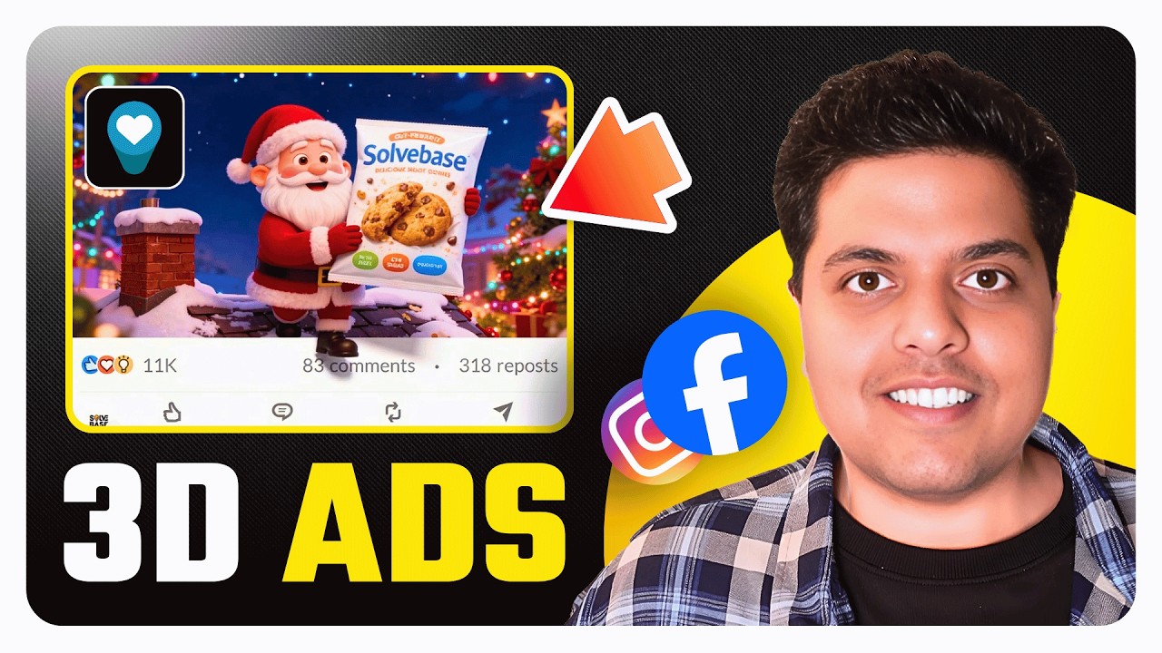 How To Make 3D Animated Social Media Ads with AI (Facebook, Instagram, Linkedin, etc)