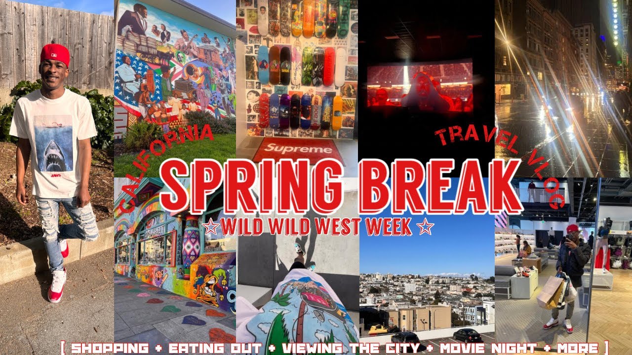 HBCU VLOG S2 E4 | SPRING BREAK | TRAVEL TO CALI + SHOPPING + EATING OUT + MOVIE NIGHT | NCAT EDITION