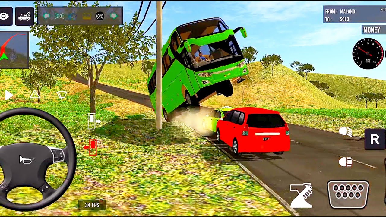 Indonesia Coach bus driving | Euro Bus simulator 2025 Anoride gameplay || LEVEL 43 MOGLI CTR