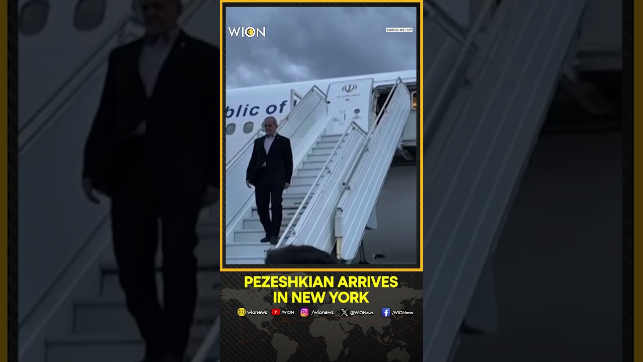 Iran President Pezeshkian Arrives In New York Ahead Of UNGA Address | WION Shorts