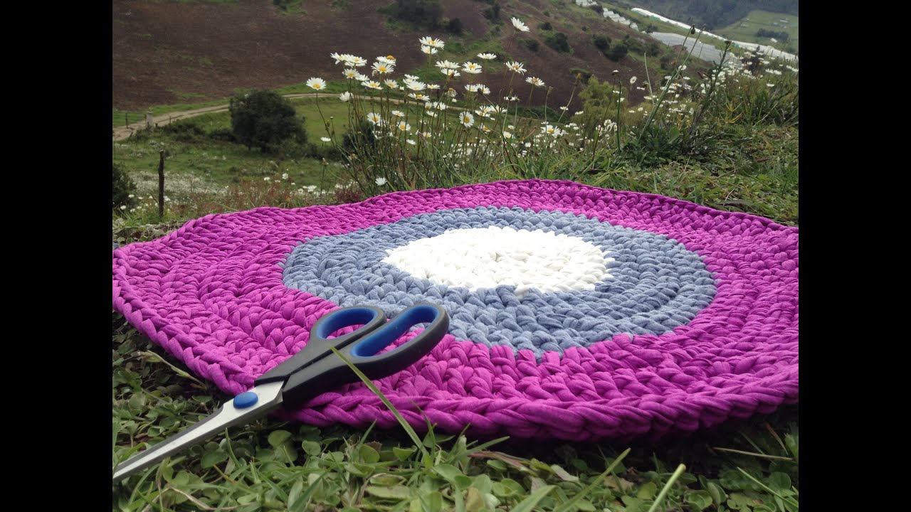 Alfombra Redonda a Crochet XL | Paso a Paso en Trapillo 🏠