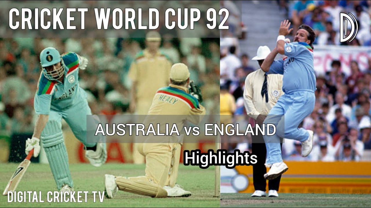 CRICKET WORLD CUP 92 / AUSTRALIA vs ENGLAND / 18th Match / Highlights / DIGITAL CRICKET TV