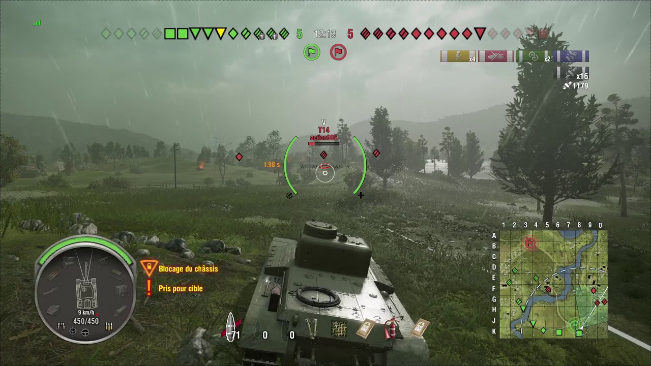 AT 2,  Ace Tanker (#15), 5 Kills, 2.2k total damage (WOT Modern Armor - Battle Tier: V)