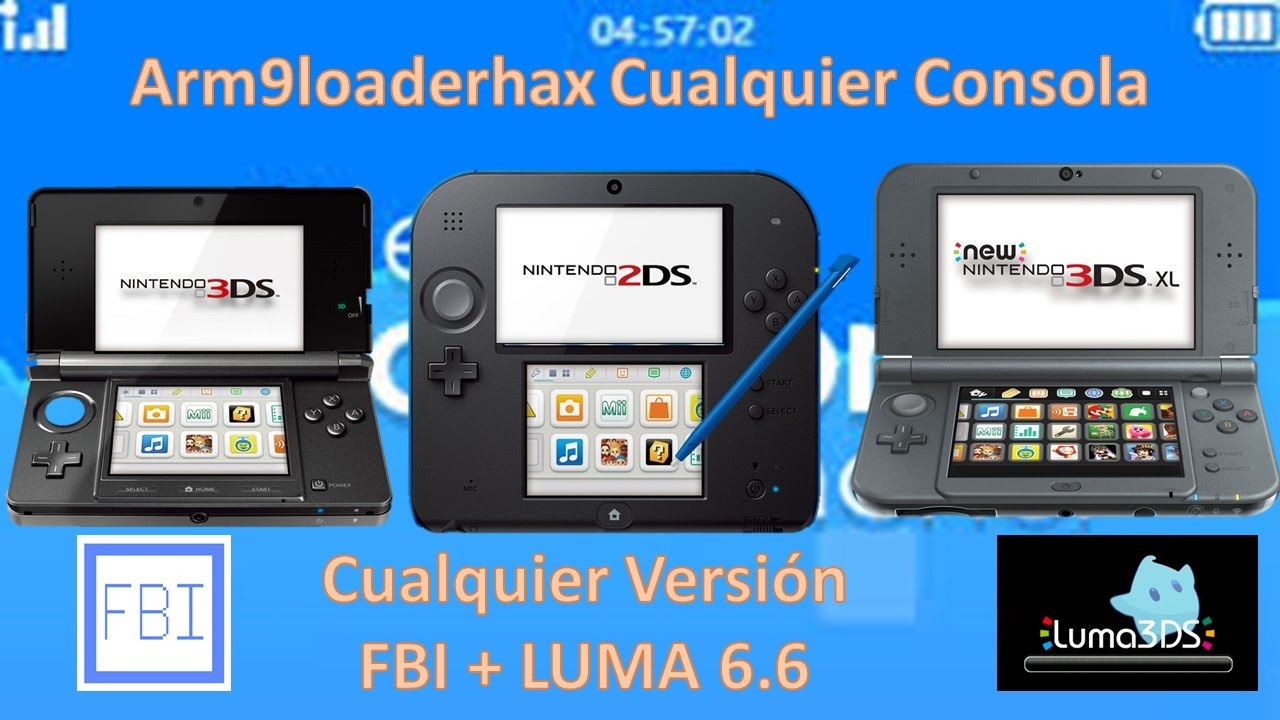 Tutorial Instalación Arm9loaderhax. Downgrade 9.0 - 11.3. Sin HARDMOD. SOUNDHAX, FASTHAX Y SAFEHAX.