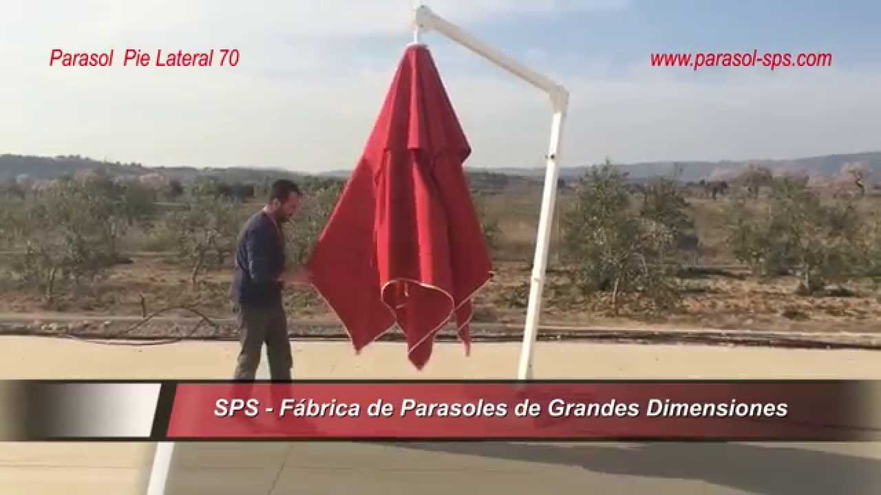 Parasol SPS Serie Pie Lateral 70, mástil fuera de la sombra