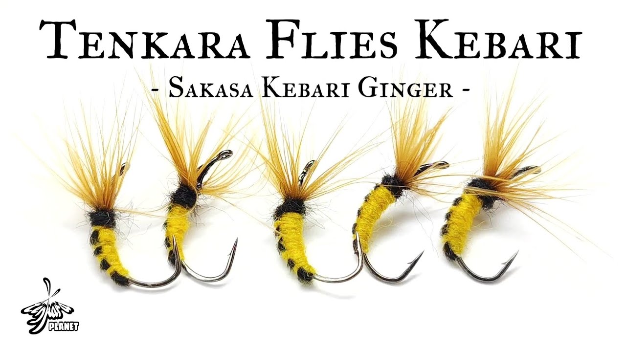Montaje de moscas: Sakasa Kebari Ginger.Tenkara Flies Kebari.