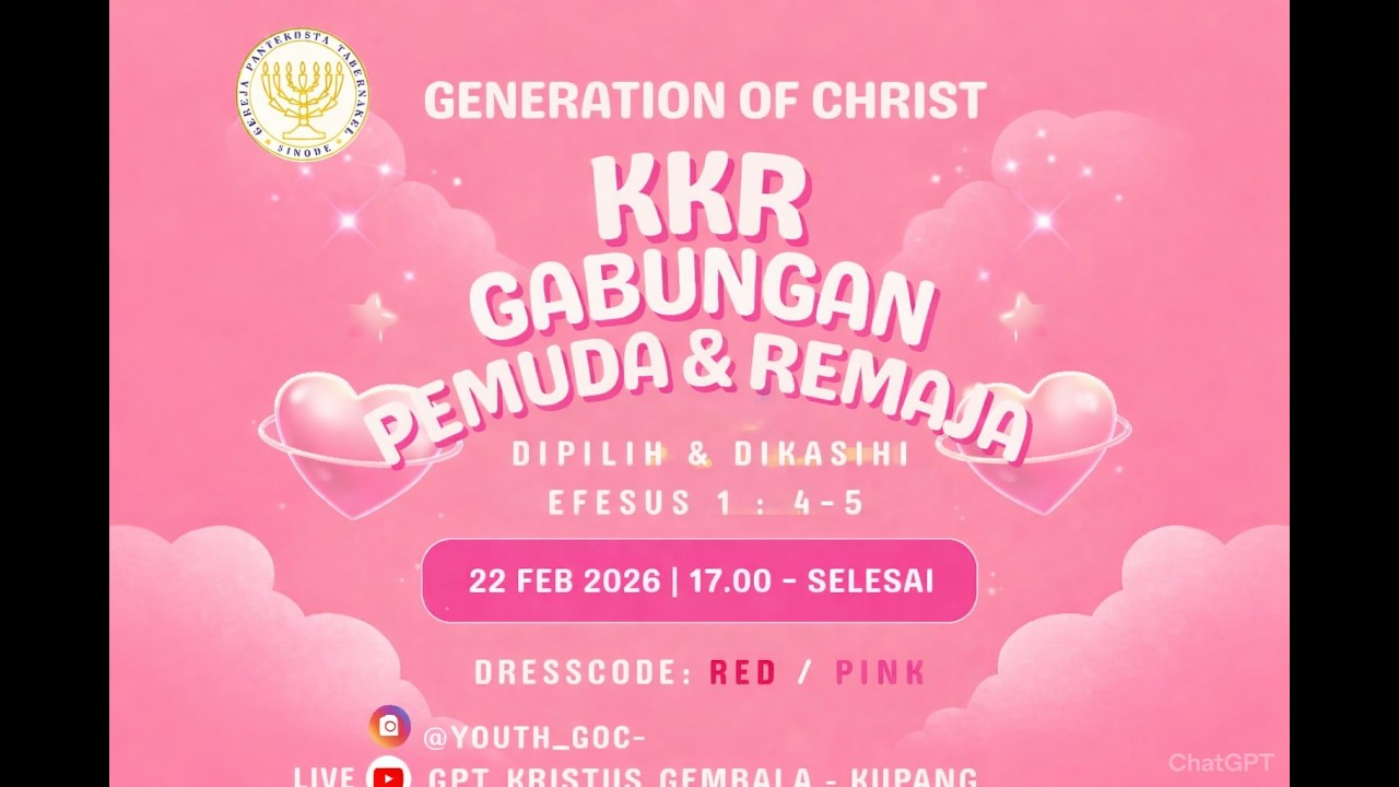 IBADAH KKR YOUTH GPT 22 FEBRUARI 2026 - GPT Kristus Gembala Kupang