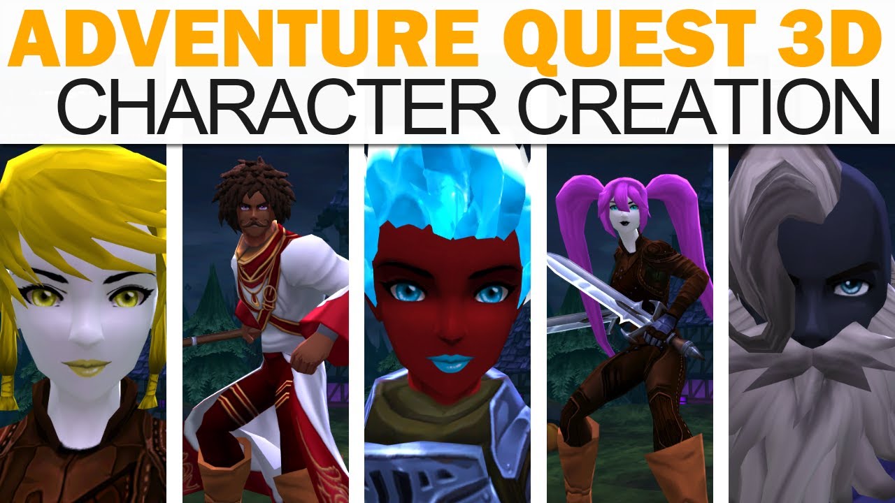 Adventure Quest 3D Character Creation (All Classes, Male & Female, Full Customization, More!)