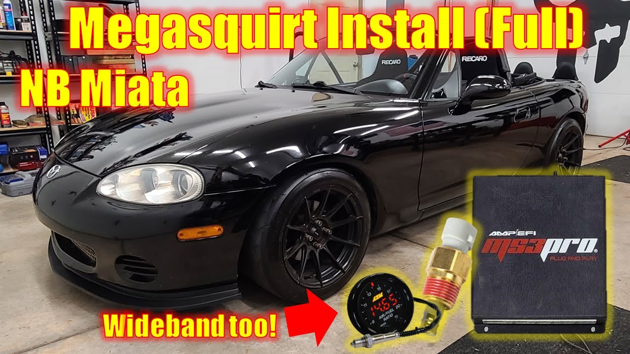 Megasquirt Install NB Miata - Full Installation and First Start!