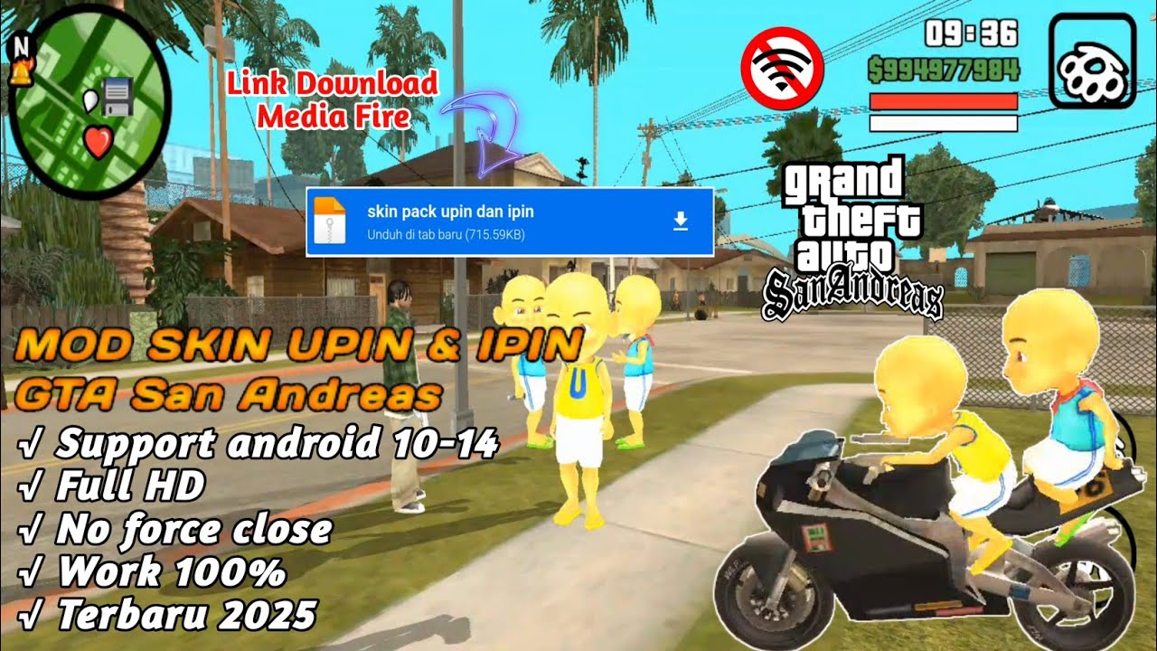 MOD SKIN UPIN & IPIN - GTA San Andreas Android