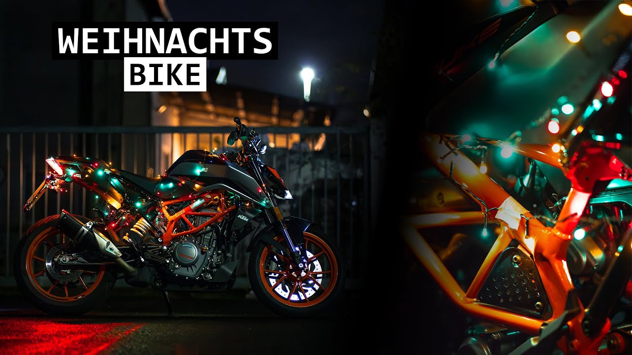 KTM in Weihnachtsbeleuchtung