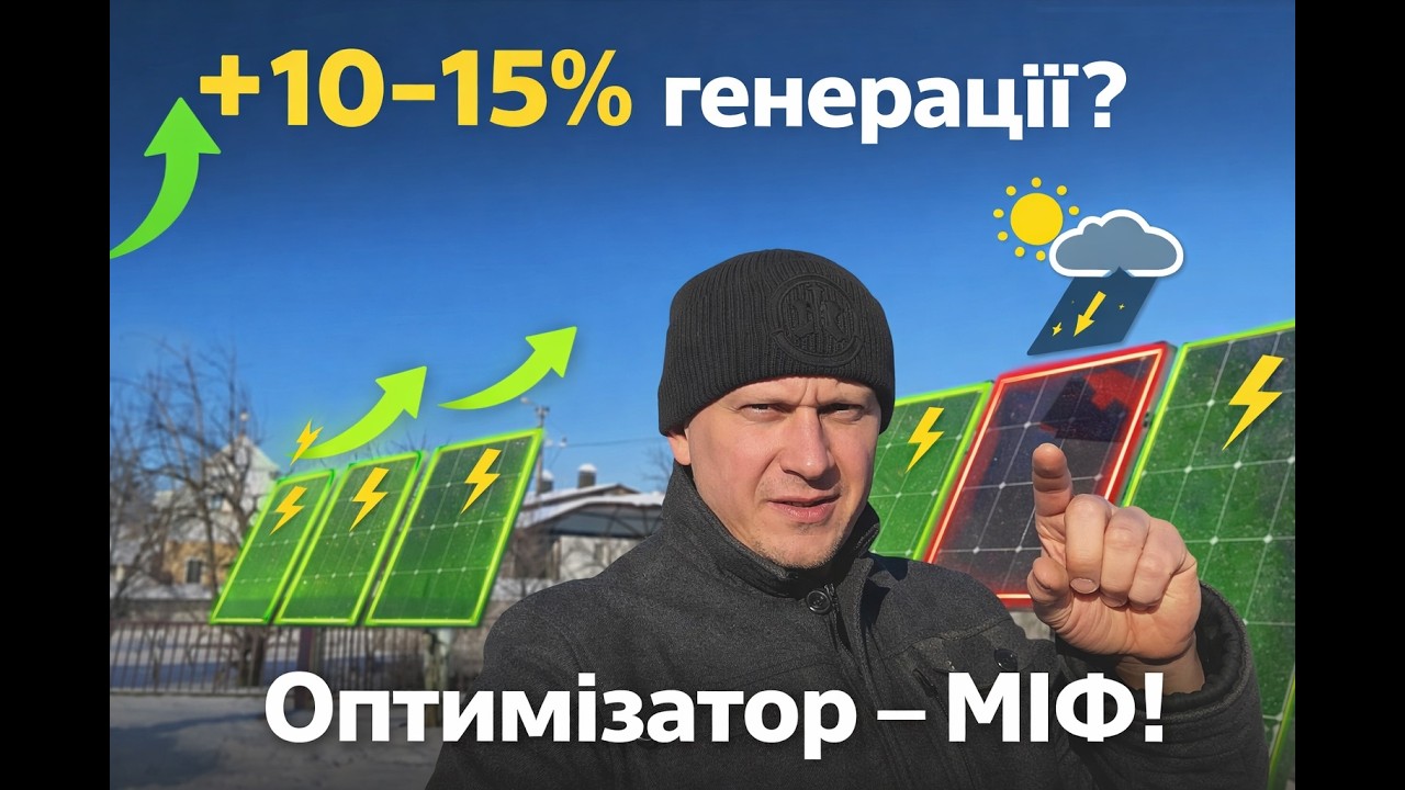 Оптимізатори сонячних панелей ⚡ Правда vs міфи | 📉📈 Реальний тест +15% генерації при затіненні 🌤️
