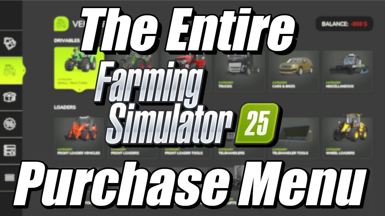 Everything you Need to Know about the Farming Simulator 25 Purchase Menu