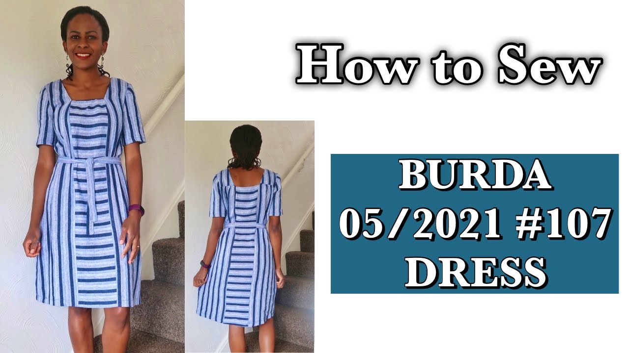SEWING BURDA 05/2021 107 DRESS  Pt.2 | Sewing Tutorial