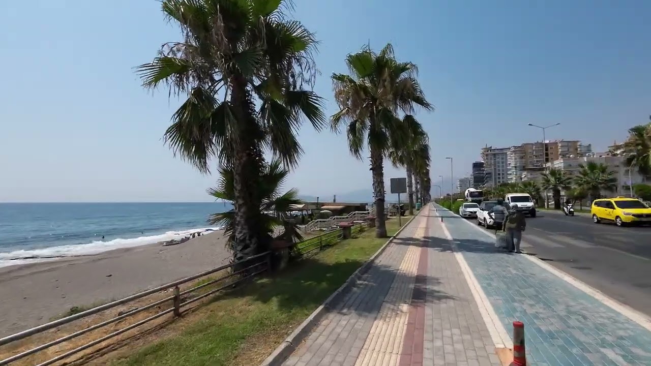 Alanya beach 2025 ! Alanya Mahmutlar beach 2025 ! Alanya Antalya 2025!
