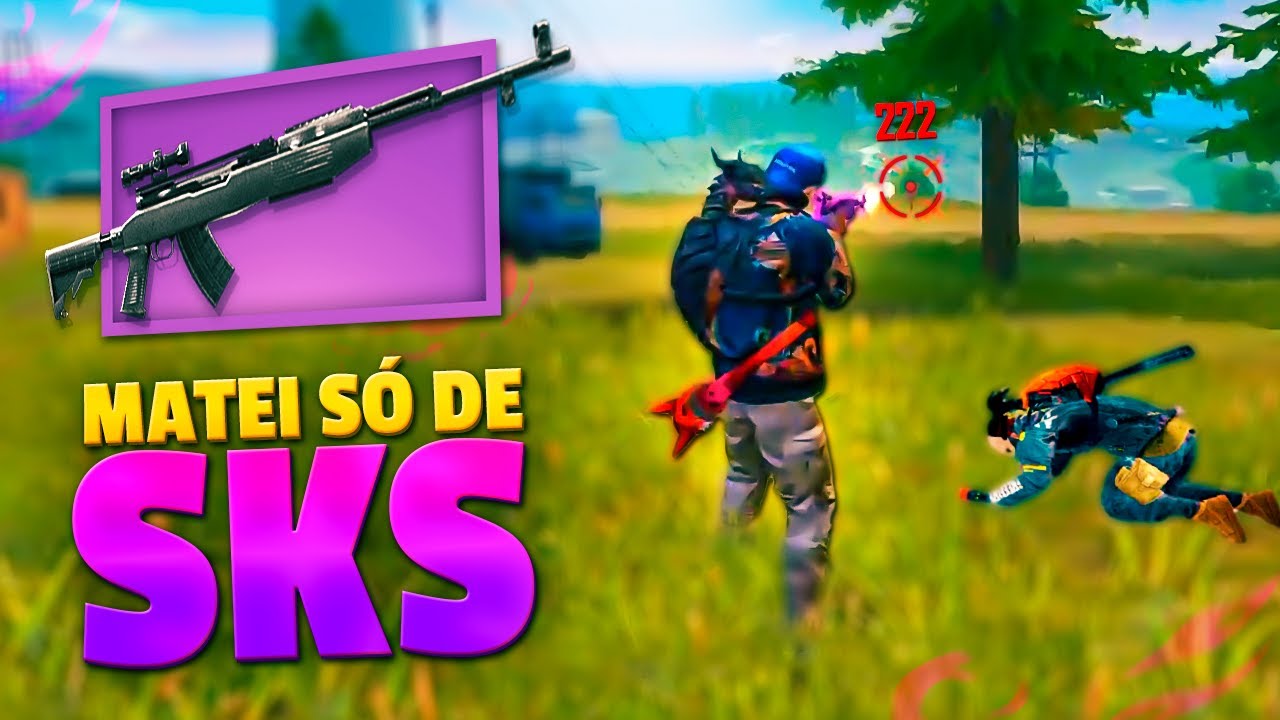 JOGUEI ESSA PARTIDA DE FREE FIRE SÓ DE SKS!!