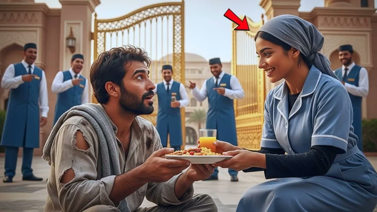 ملياردير عربي يتسول عند بيته ويُهمل... فقط الخادمة المتواضعة مدت له يد العون.