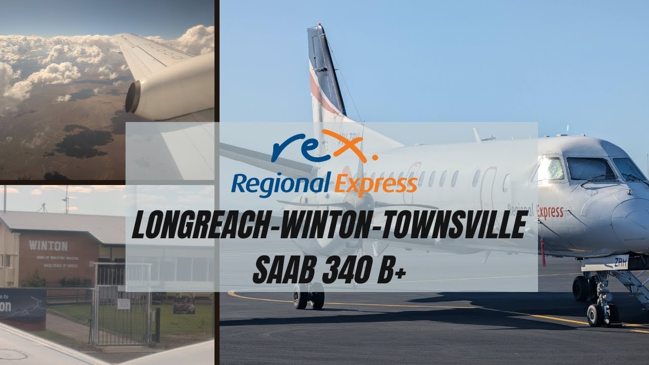 Flying the Remote Outback Route Where Qantas Was Born | Rex Saab 340B+ ZL5203