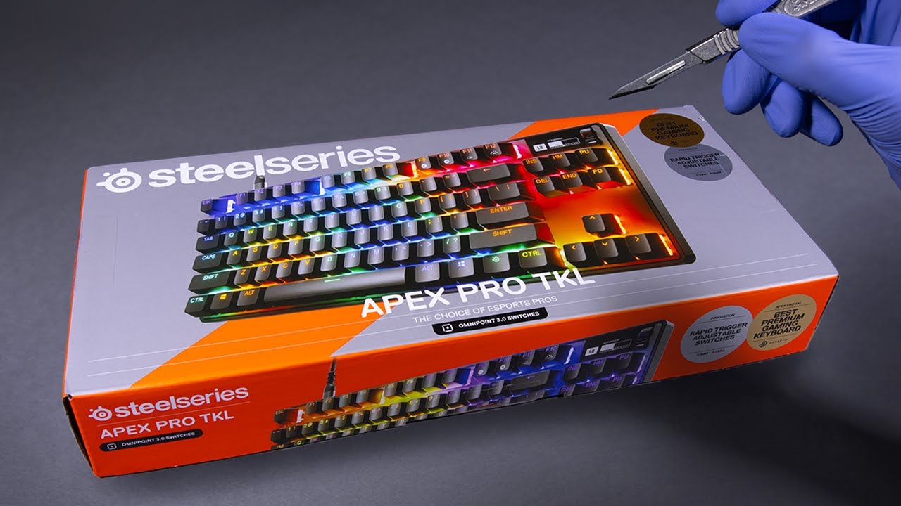 SteelSeries Apex Pro TKL Gen 3 HyperMagnetic Gaming Keyboard Unboxing - ASMR