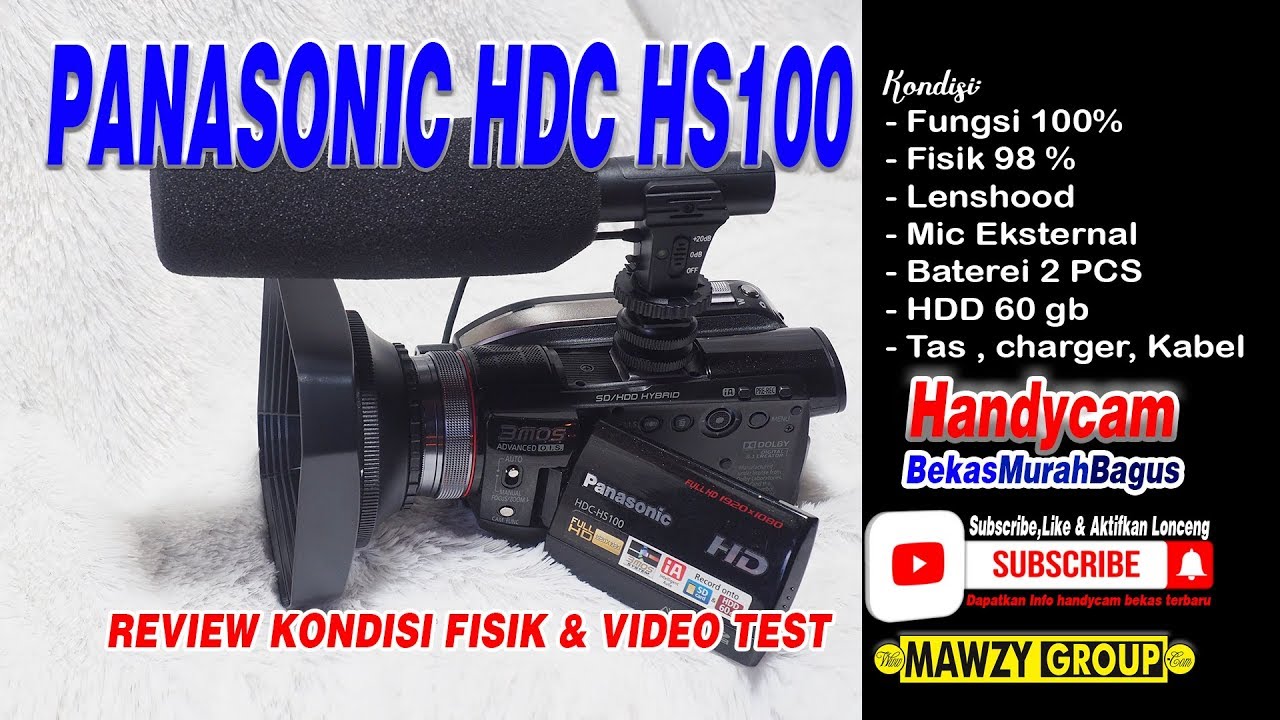 #dijual# Handycam panasonic HDC HS100 review & video tes