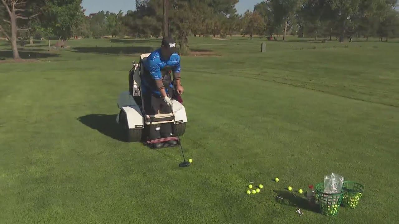 Vertical golf carts allow disabled individuals to play