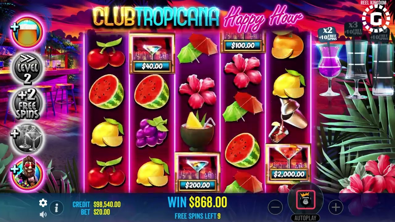 Club Tropicana – Happy Hour by Pragmatic Play Slot Features | GamblerID