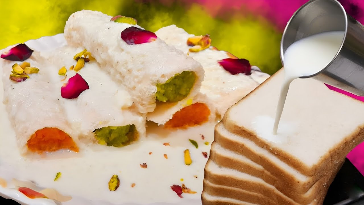 होली स्पेशल ! बिना घी, तेल वाली रसीली... शानदार मिठाई | New Special Dessert | Bread Ki Mithai