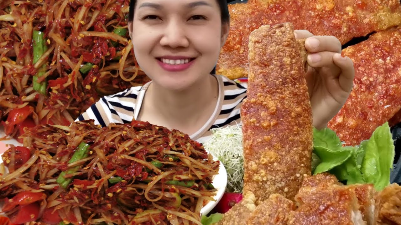 เมนูเอาชีวิตรอด ส้มตำหมูกรอบ1.5กิโล❗ พร้อมวิธีทำ |WernWoei