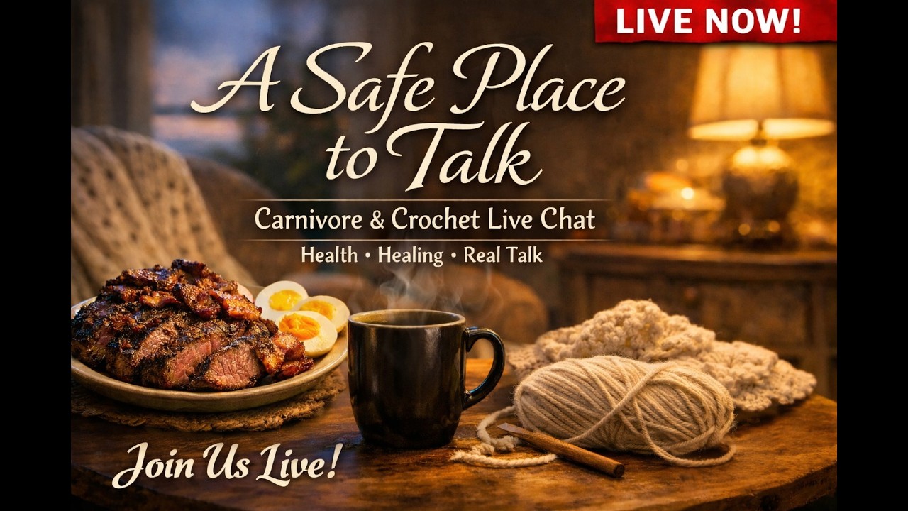 Gramma's Carnivore and Crochet Talk #169 #carnivore #keto #crochet  #live