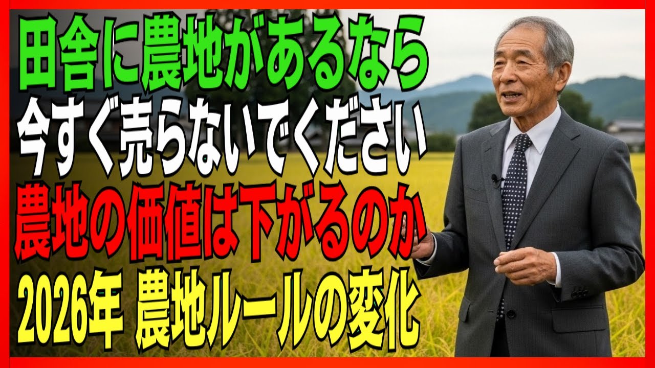 田舎の農地を売る前に必ず確認してください2026年に向けて変わる農地のルール同じ土地でも地域によって結果が大きく変わります#農地#農地法#2026年農地