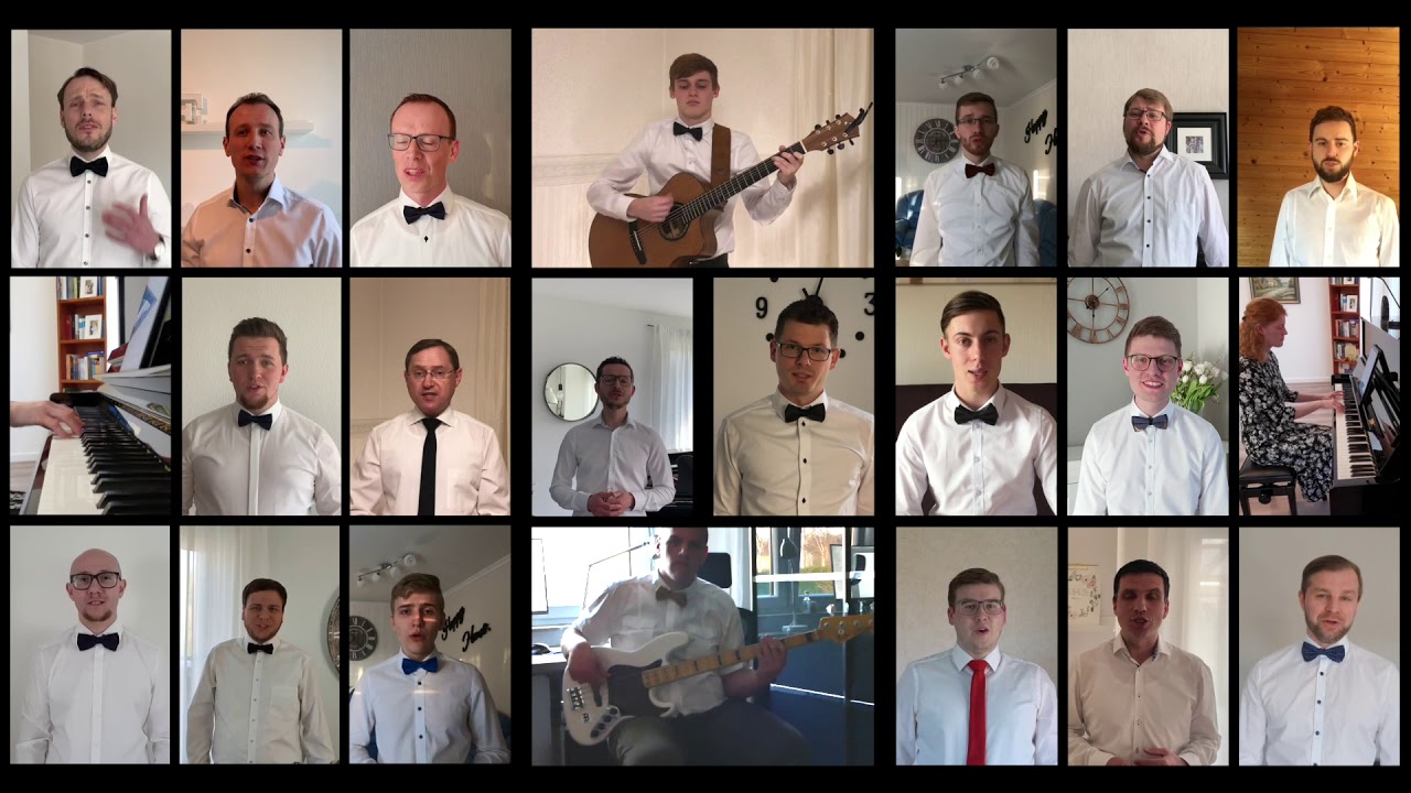 Weil Jesus lebt - Because he lives - virtual german men choir