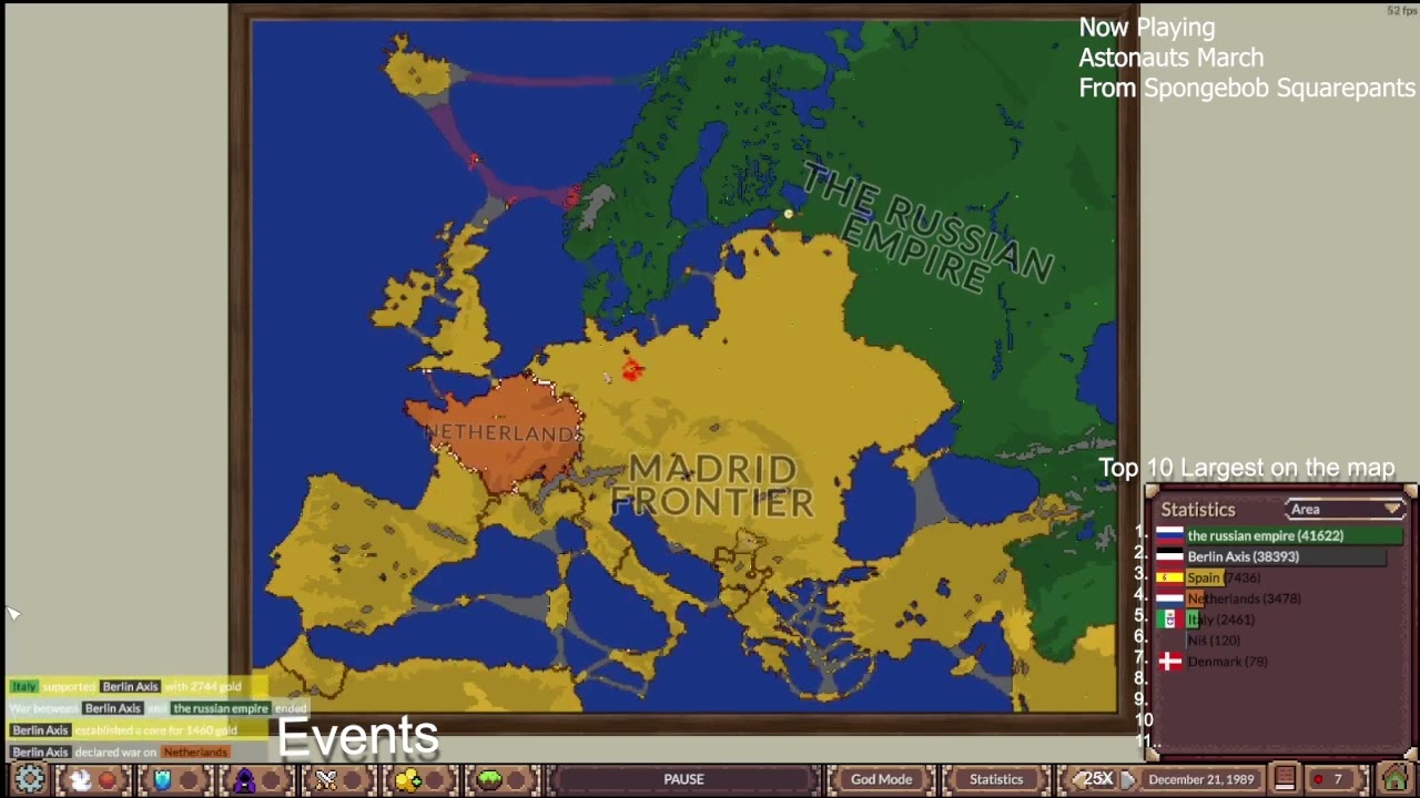 Ages Of Conflict Europe Alternate 1918 - 2100 January 1st, 1918 - January 24th, 2100 25x time-lapse