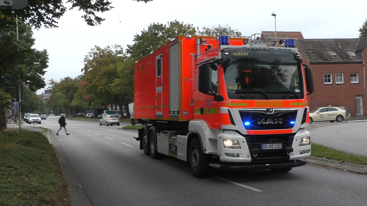 [Feueralarm in Industriegebiet] Einsatzfahrten Freiwillige Feuerwehr Rendsburg